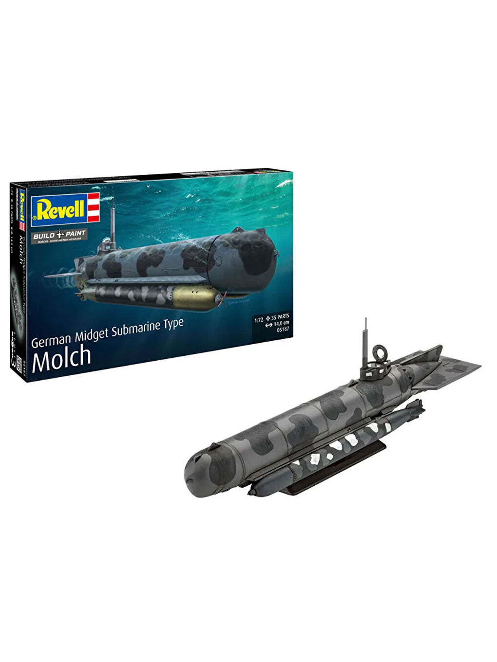 Maket Model Kit Gemi German Midget Submarine Type Molch 5187-1
