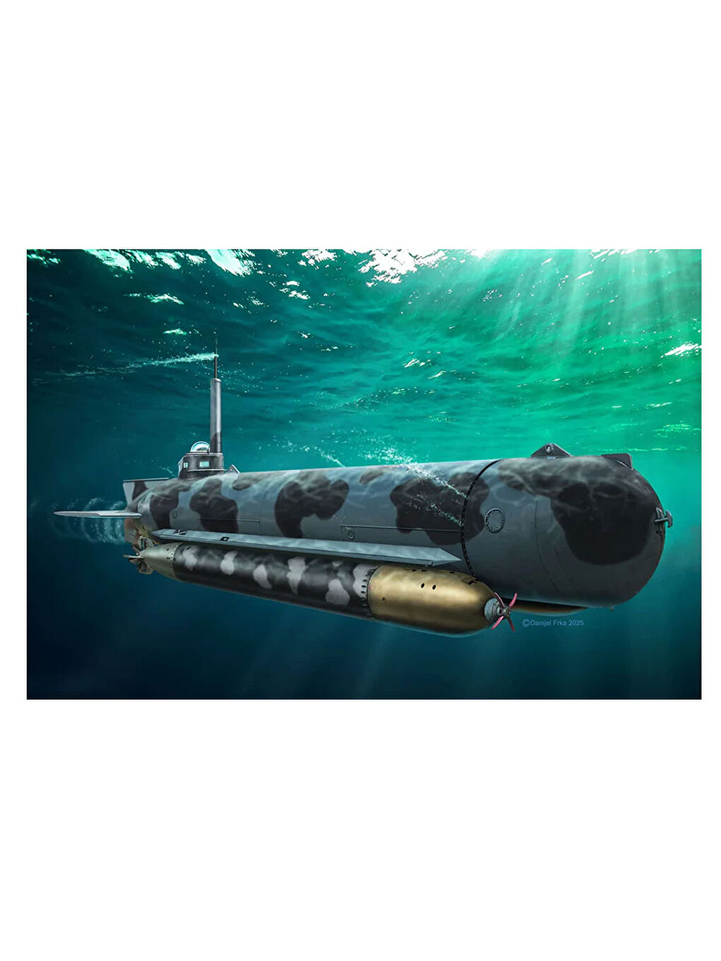 Maket Model Kit Gemi German Midget Submarine Type Molch 5187-2