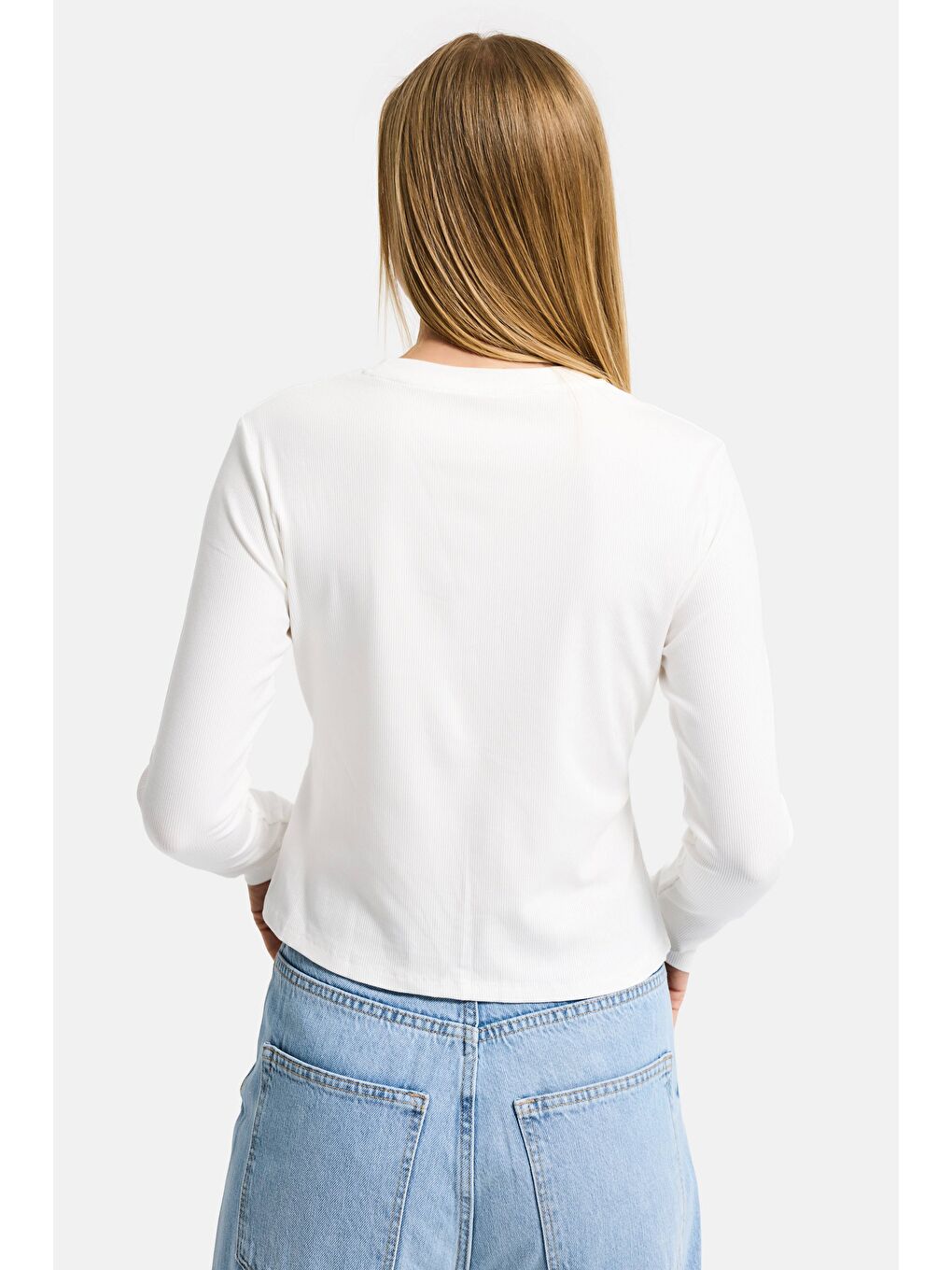 Kadın Beyaz Renk w5 Asimetrik Kesim Kolye Aksesuarlı Özel Tasarım Body-5