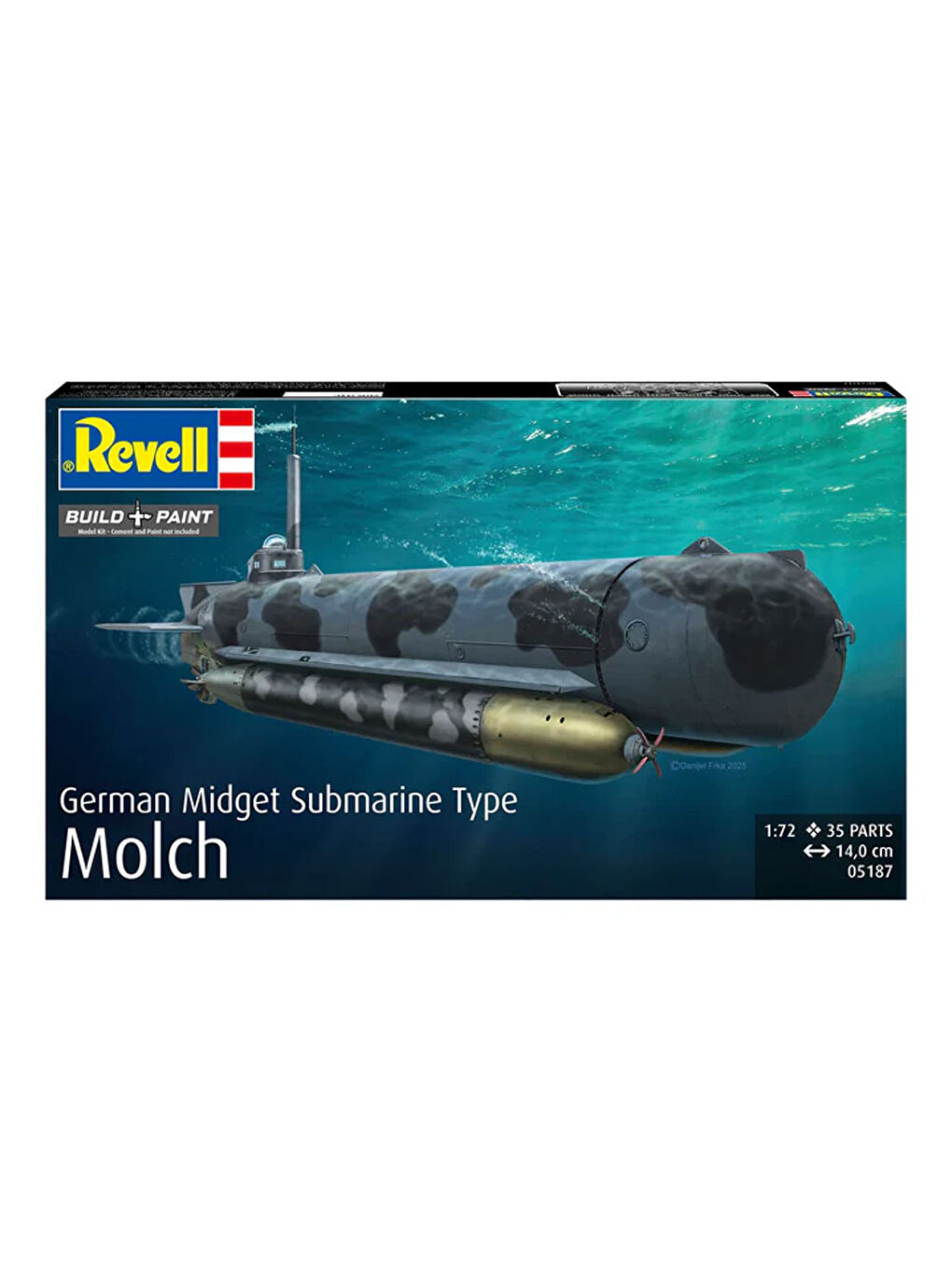Maket Model Kit Gemi German Midget Submarine Type Molch 5187-3