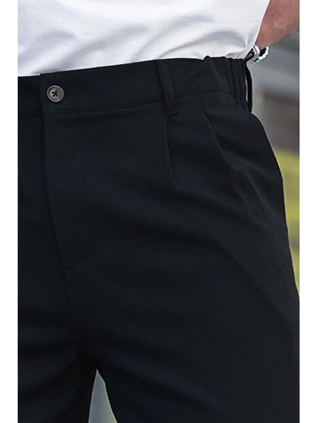 Siyah  Erkek Kumaş Pantolon E6577-2