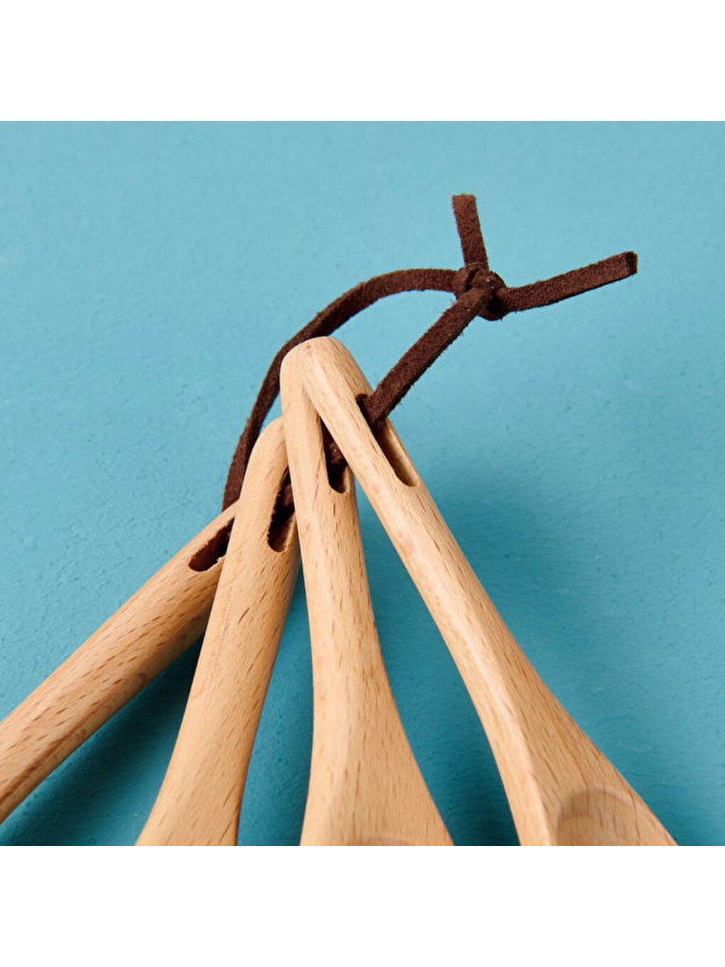 4'lü Bambu Kaşık Seti - Açık Kahverengi-2