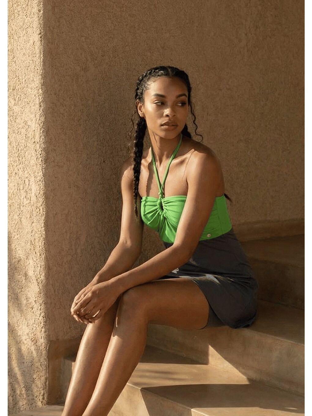 Straplez Mayo - Yeşil  Boncuklu-2