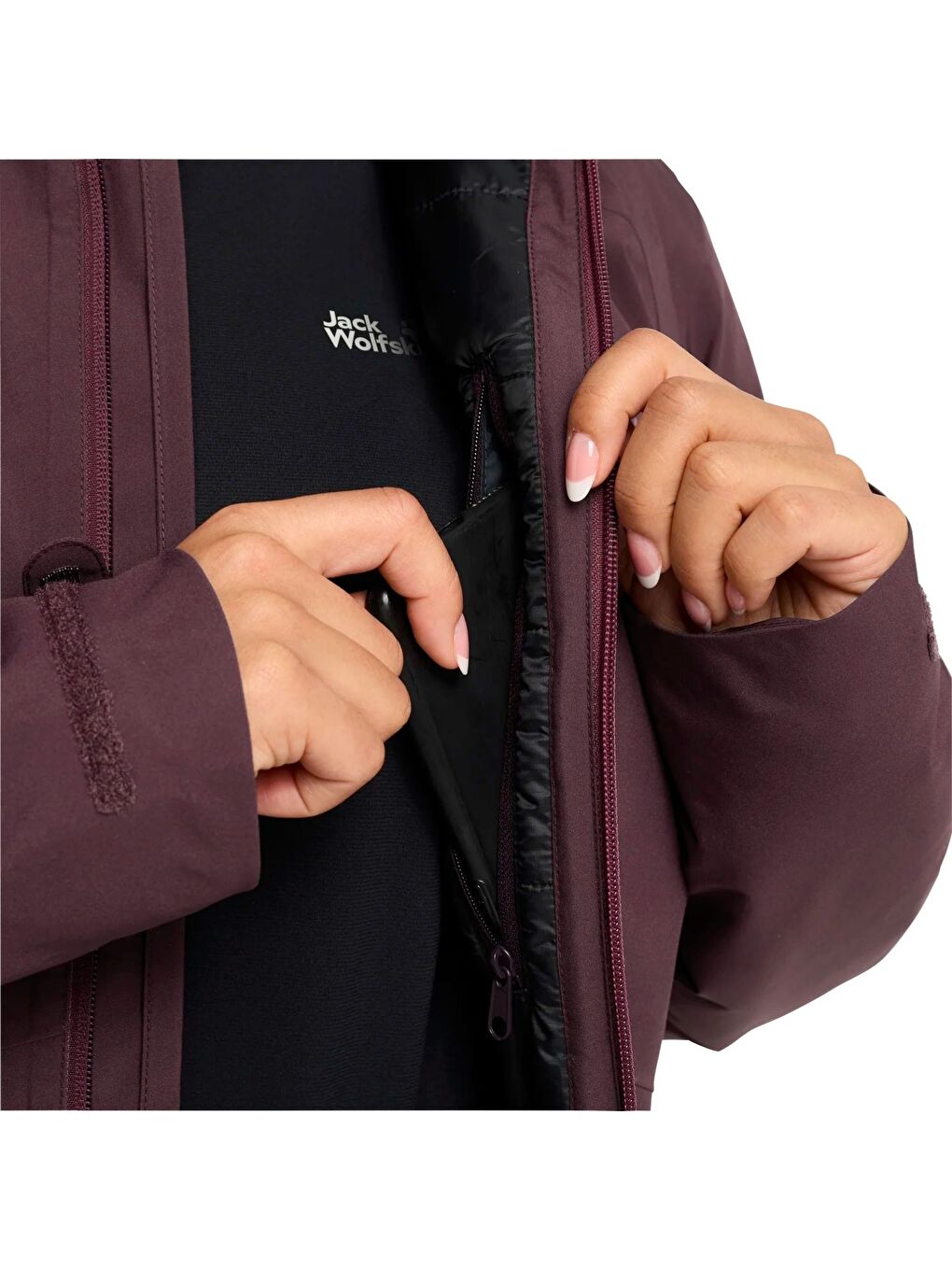 Mürdüm Heidelstein Ins Kadın Mor Outdoor Ceketi-1
