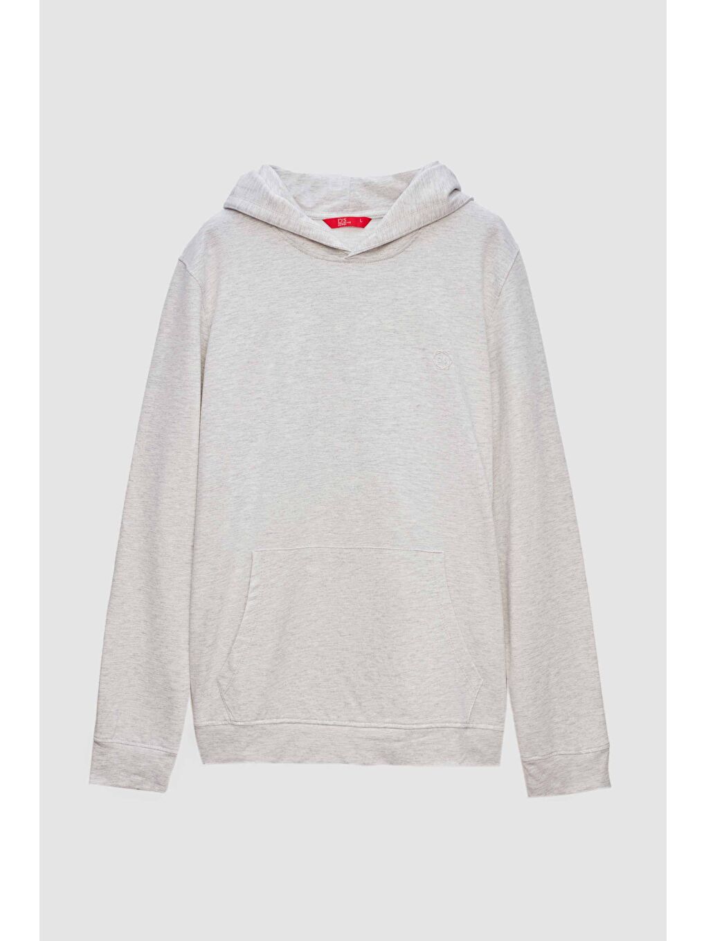 Relaxed Fit Gri Pamuklu Logo Baskılı Sweatshirt-4