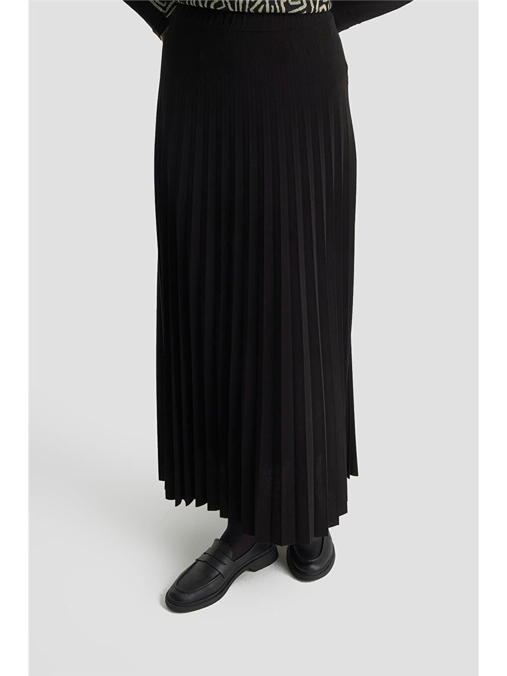 Soyut Desenli Örme Takım 25Kd2805 Bej-4