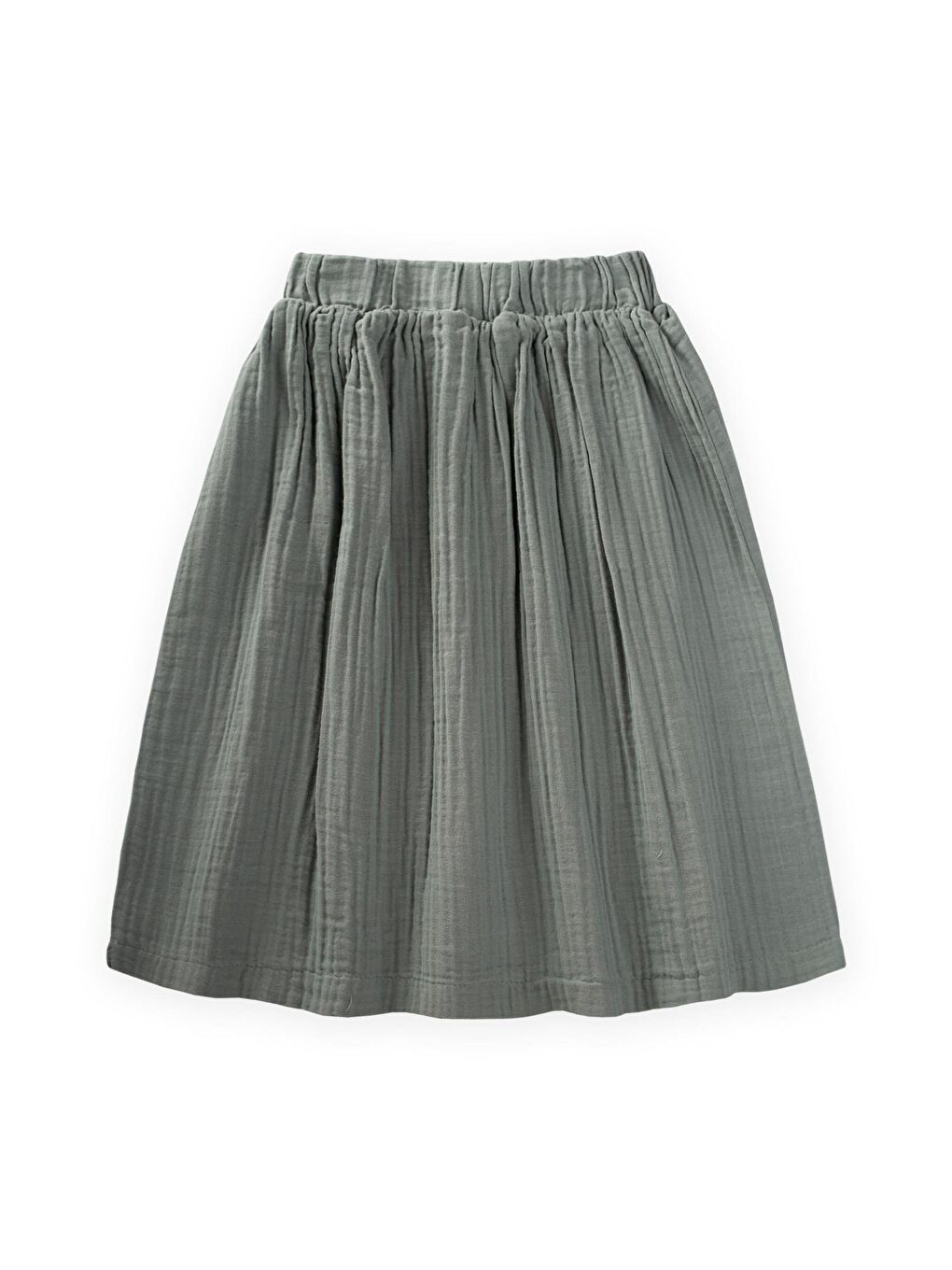 Organik Müslin Etek 8-12 Yaş Çağla Yeşili-1