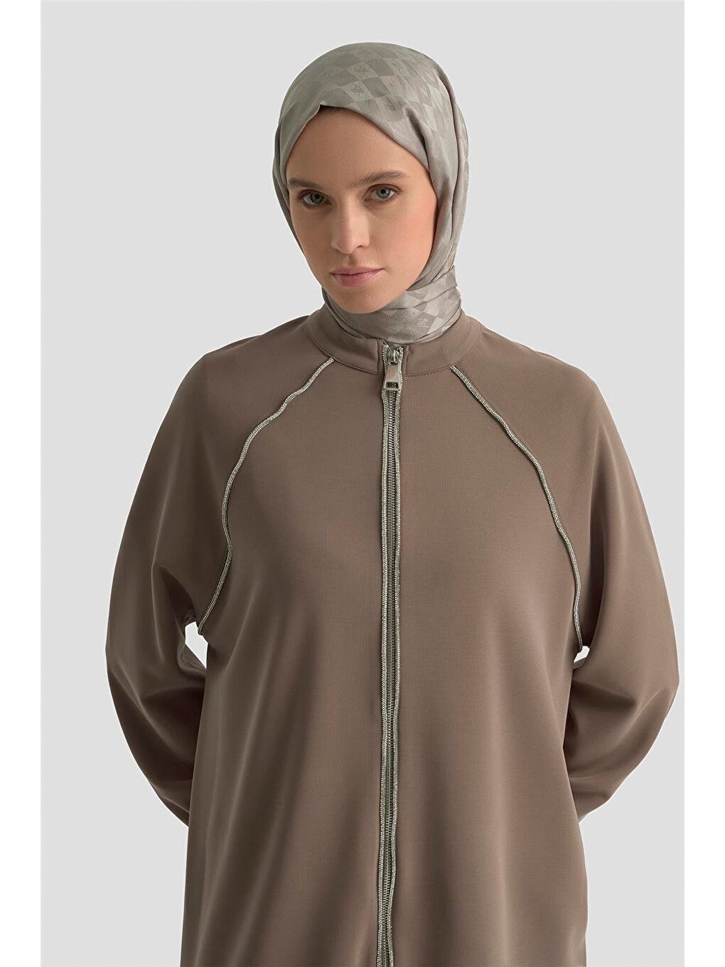 Kahverengi Biyeli Örme Takım 25Kd1176 Kahve-2