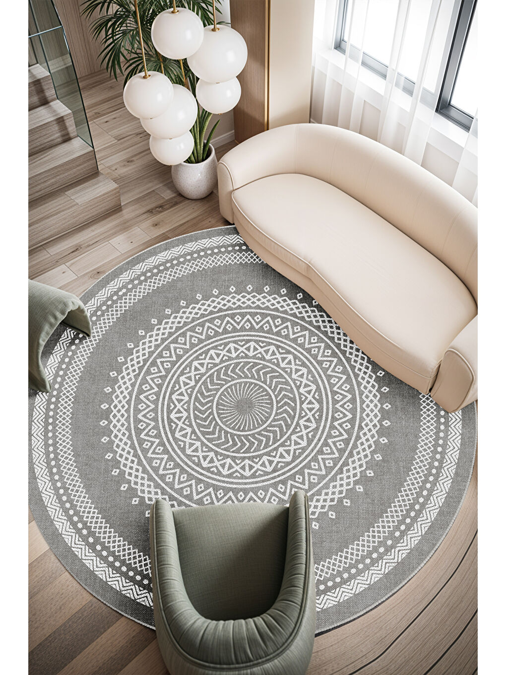 Gri Dekoratif Soft Modern Kaymaz Yıkanabilir Salon Halısı Mutfak Halısı Koridor Halısı Yolluk-1