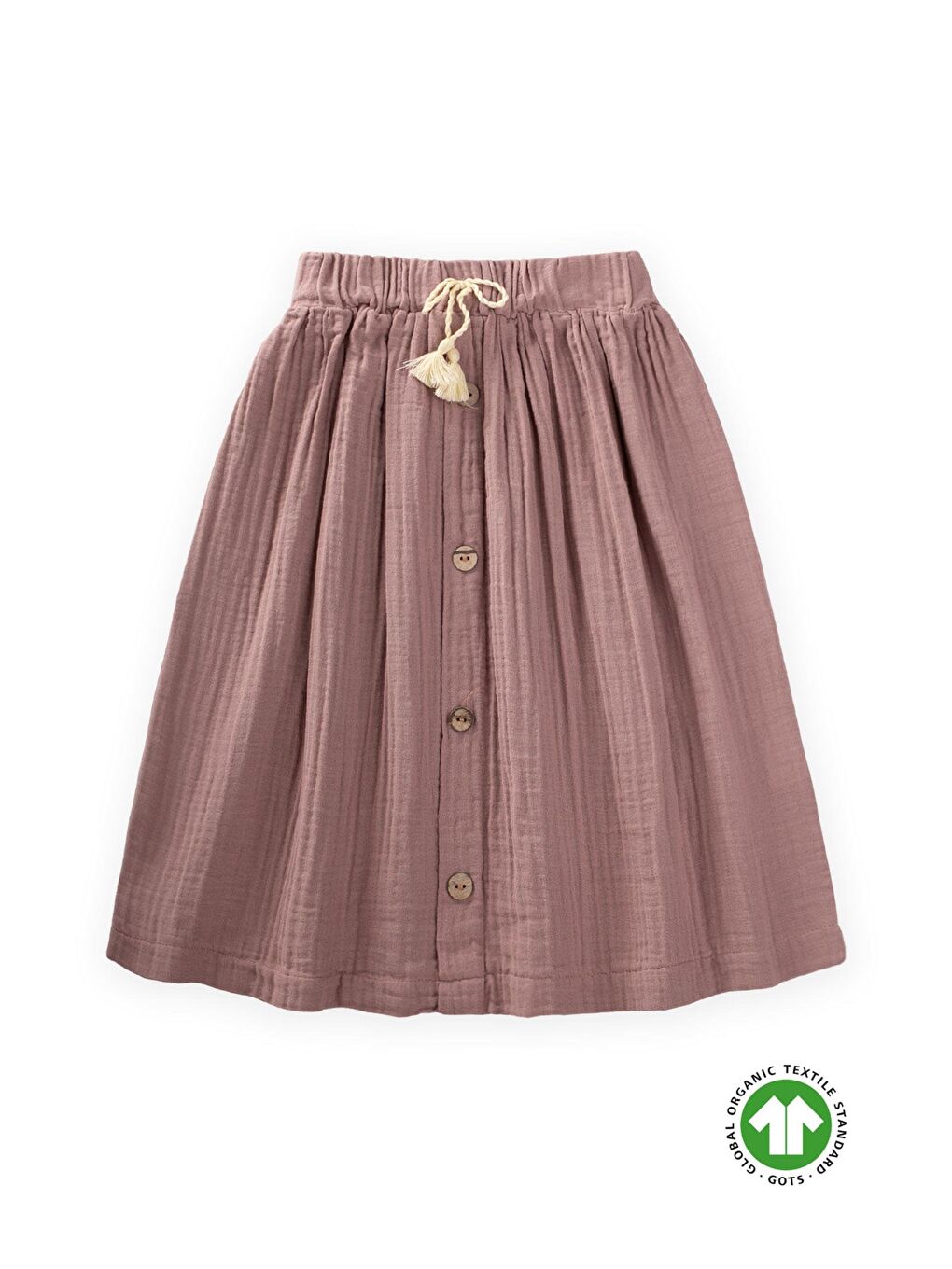 Turuncu Kız Çocuk Müslin Etek