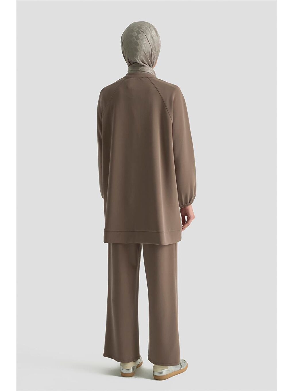 Kahverengi Biyeli Örme Takım 25Kd1176 Kahve-4