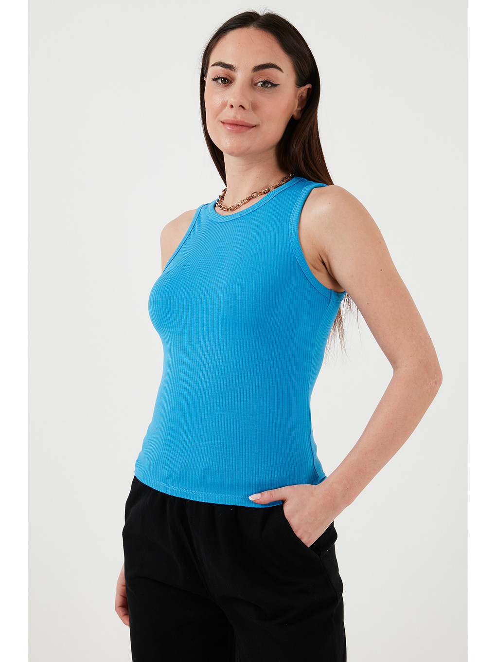 Mavi Slim Fit Halter Yaka Fitilli Atlet 25y0479k1-1