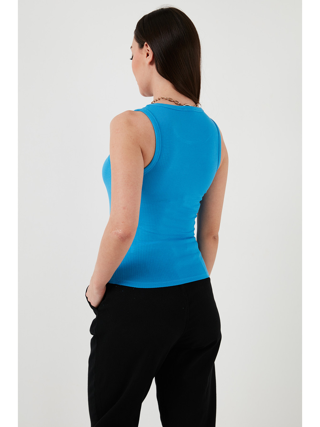 Mavi Slim Fit Halter Yaka Fitilli Atlet 25y0479k1-3