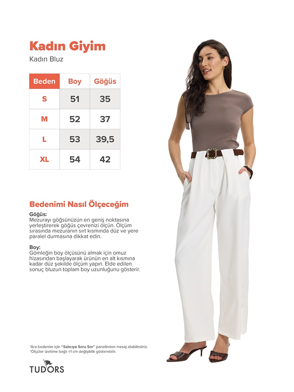 Kadın Slim Fit Dar Kesim Kısa Kollu Kayık Yaka Kahverengi Bluz-2
