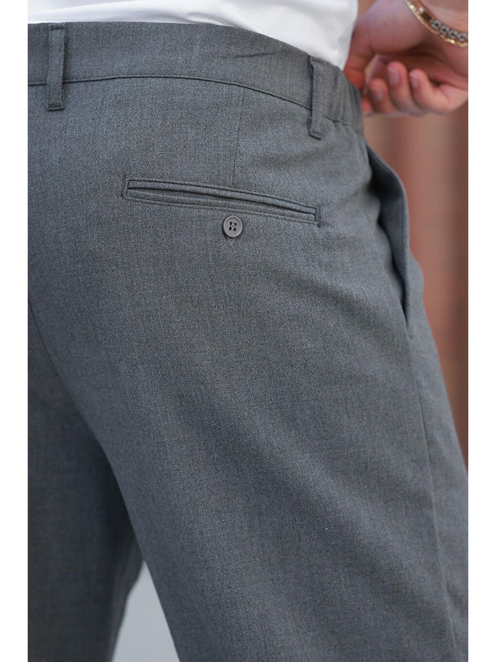 Antrasit  Erkek Kumaş Pantolon E6577-4