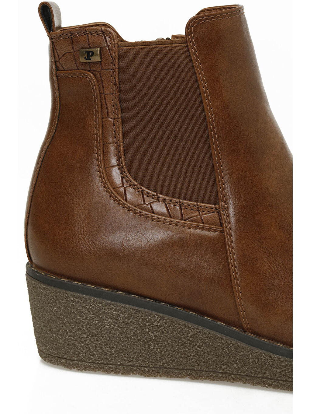 Kahverengi 166607.Z4PR Taba Kadın Dolgu Topuk Bot-6