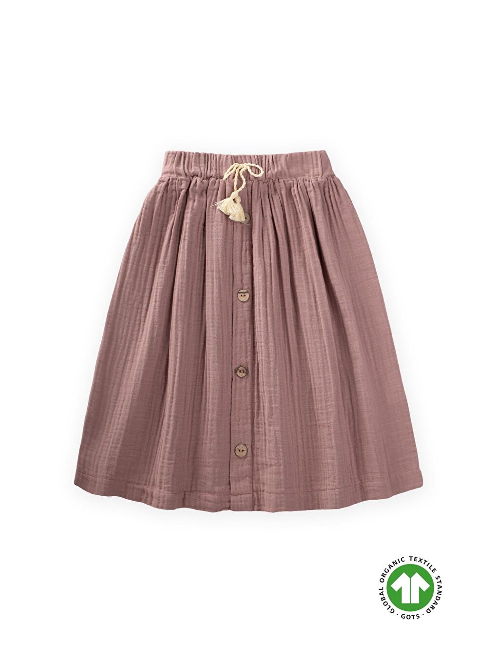 Turuncu Kız Çocuk Müslin Etek