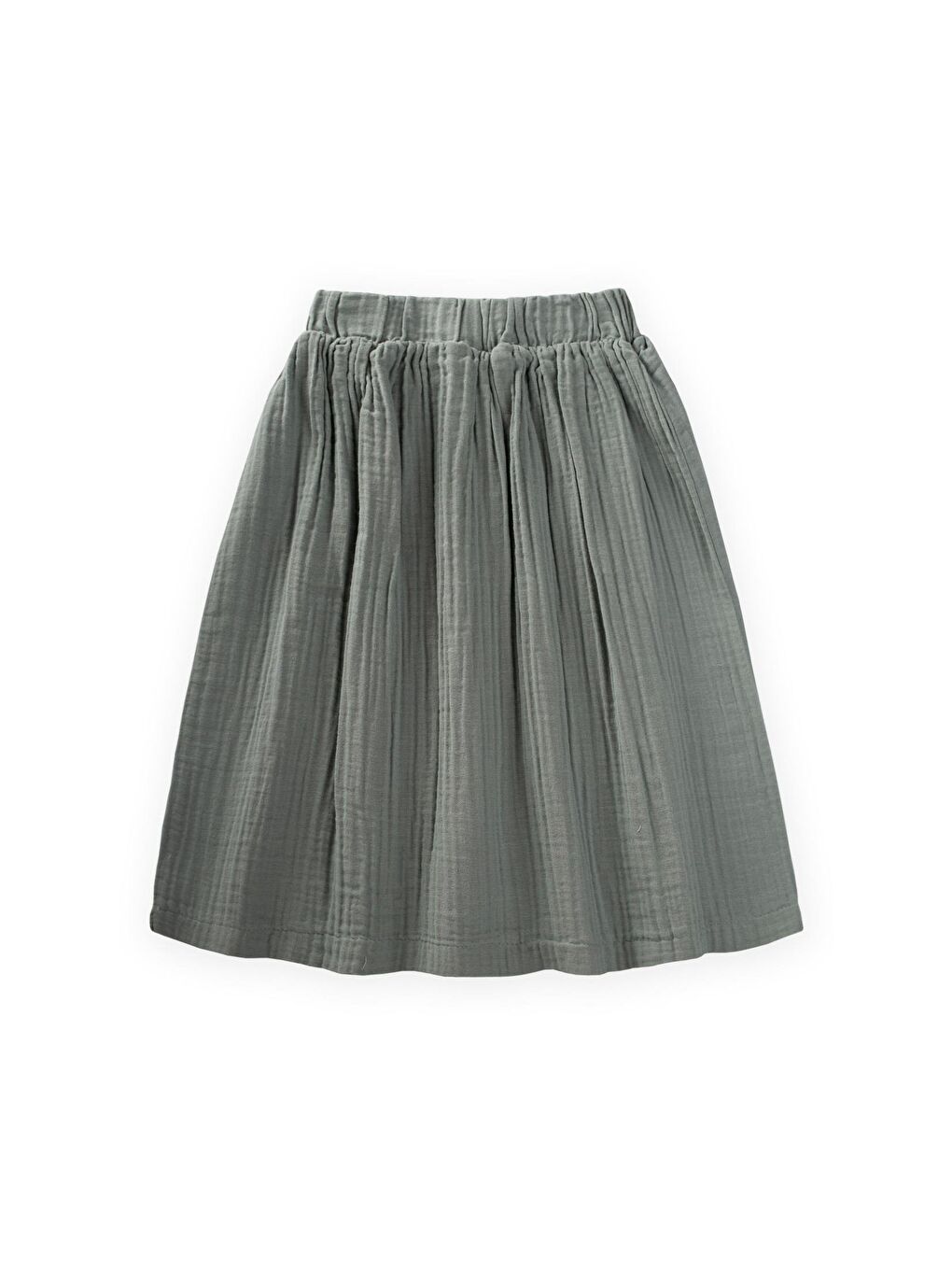 Yeşil Kız Çocuk Müslin Etek-1