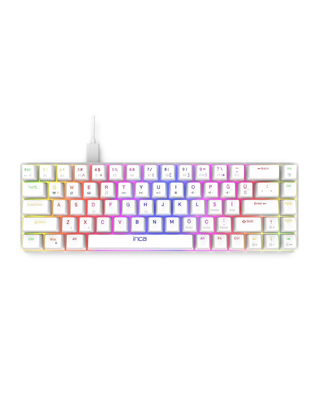 IKG-453 Empousa 68 Keys Red Switch Full Rainbow Mechanical Keyboard