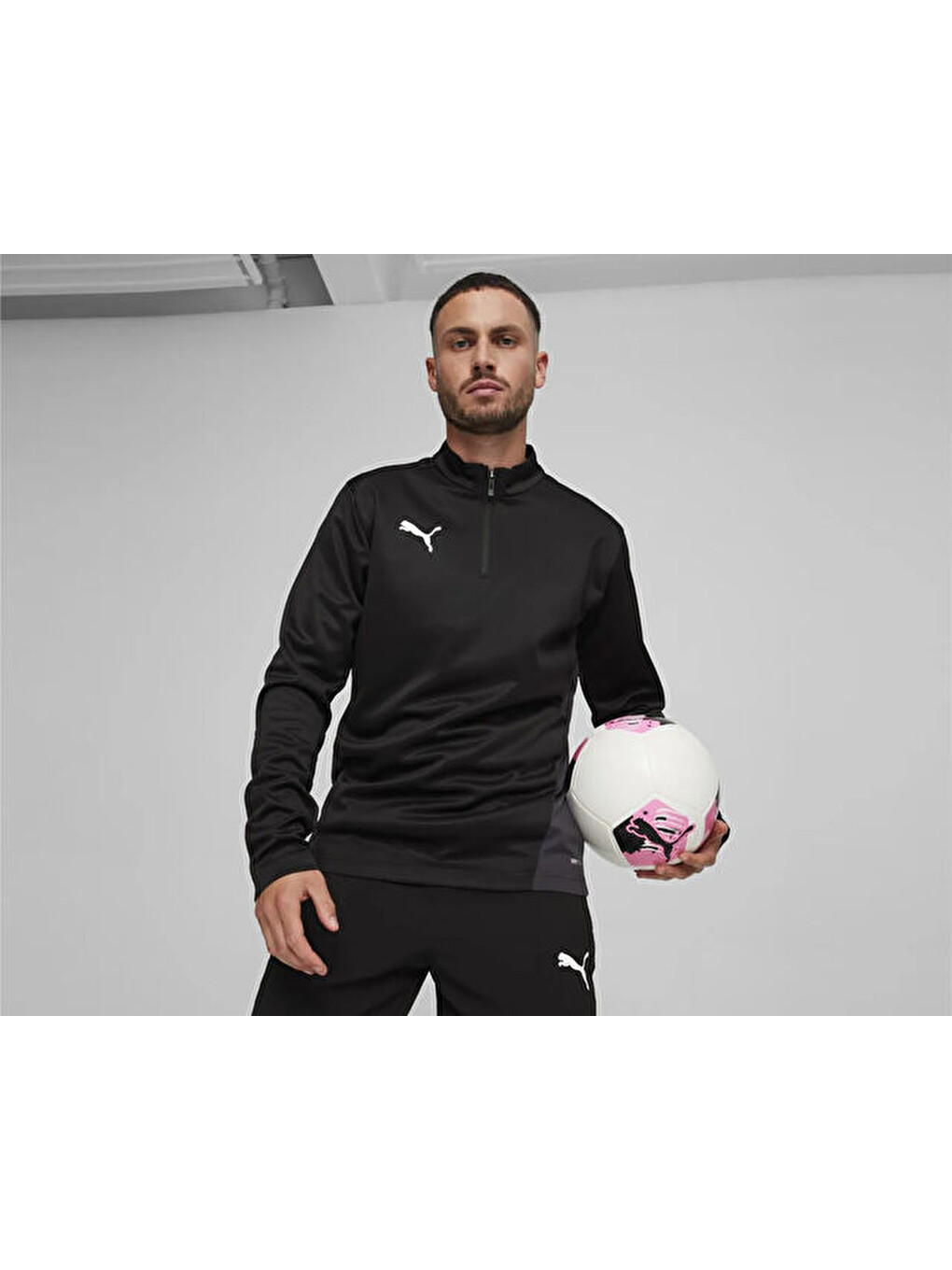 Teamgoal Training 1/4 Zıp Top Erkek Futbol Antrenman Sweatshirts 65862903 Siyah-2