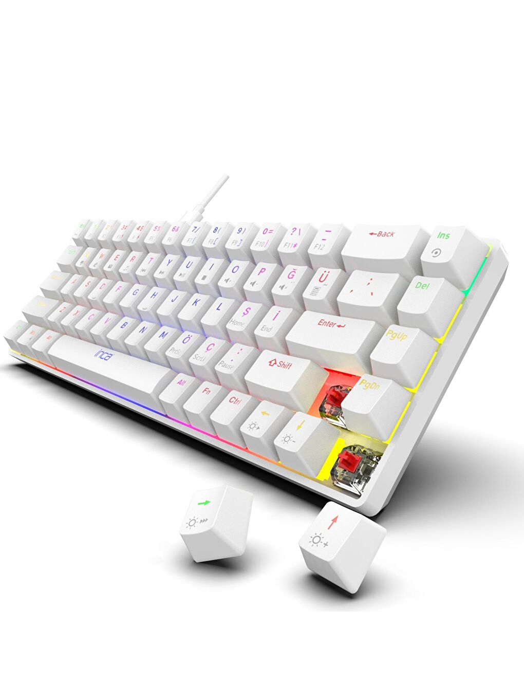 IKG-453 Empousa 68 Keys Red Switch Full Rainbow Mechanical Keyboard-7