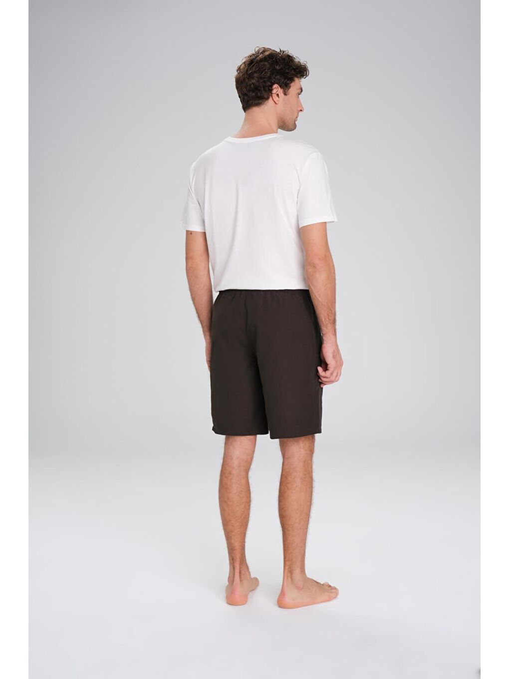 Haki Kısa Erkek Havuz Ve Deniz Şortu 2427-1