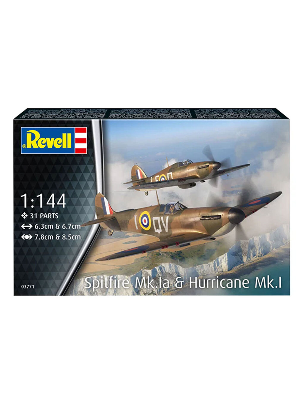 Maket Model Kit Gemi Supermarine Spitfire Mk.Ia & Hawker Hurricane Mk.I 3771-1