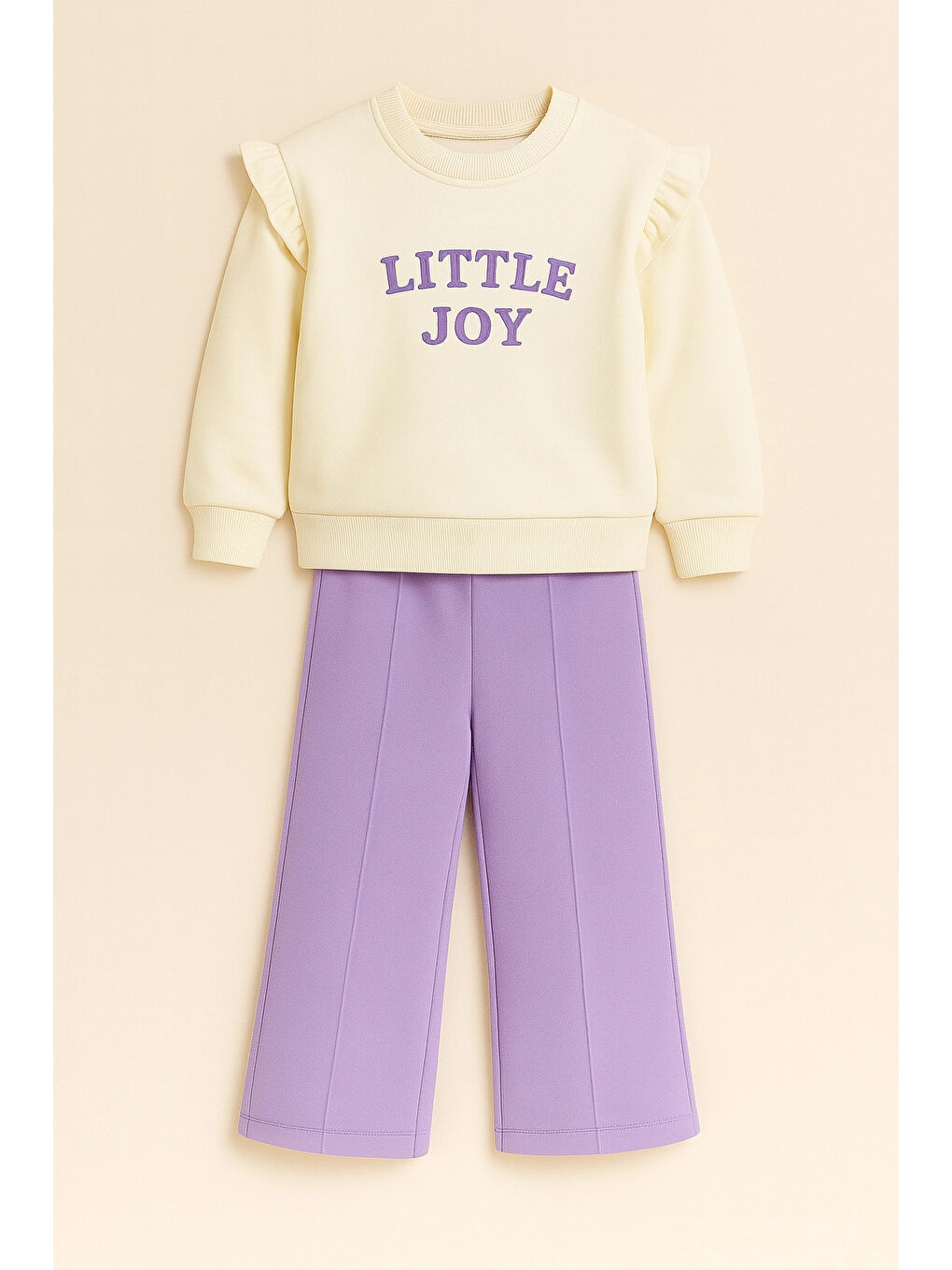 Lila Little Joy Nakışlı Kız Takım 20154-1