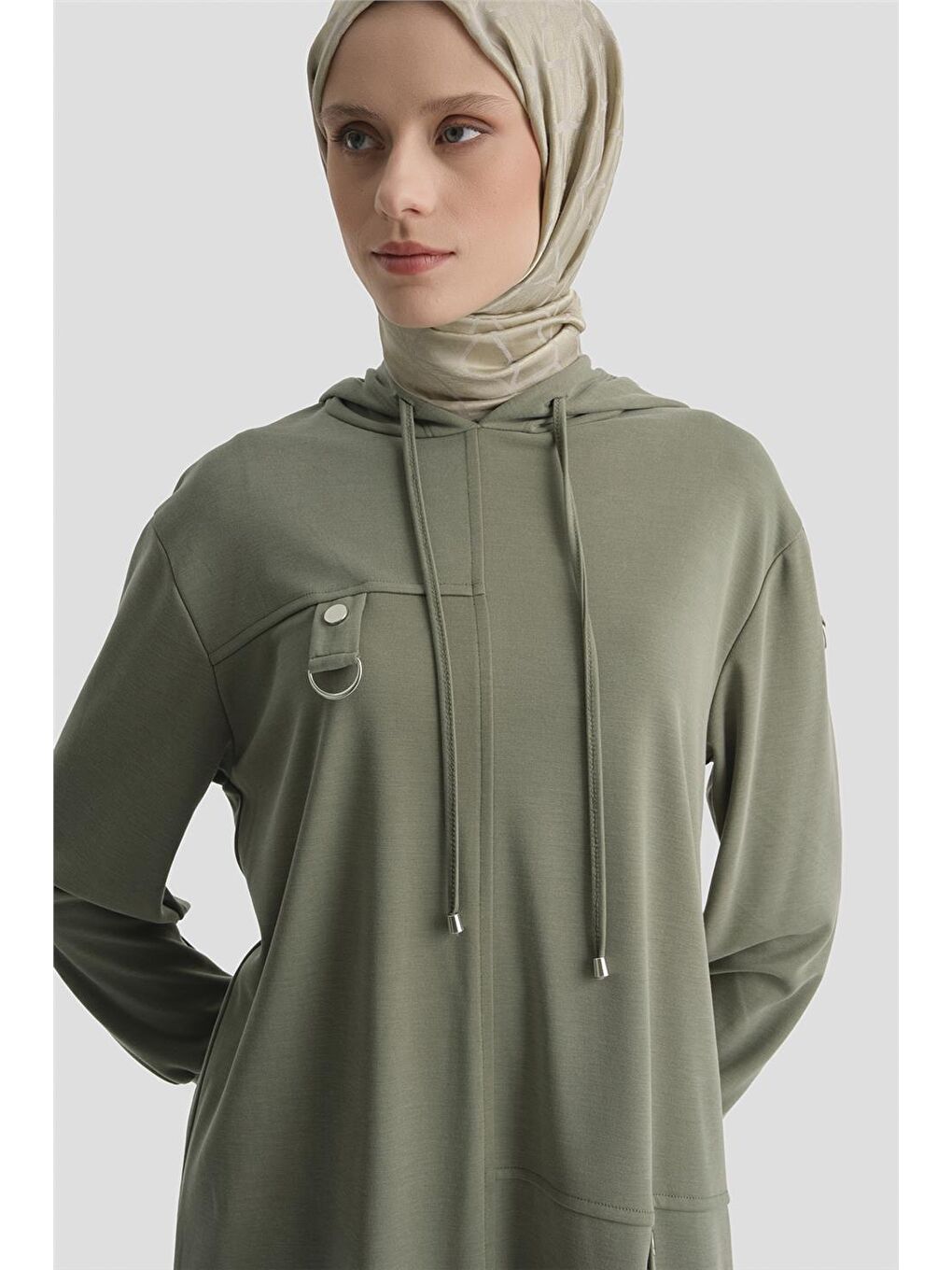 Kapüşonlu Örme Takım 25Kd4386 Haki-1