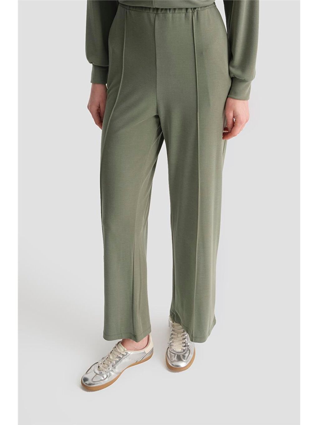 Kapüşonlu Örme Takım 25Kd4386 Haki-4