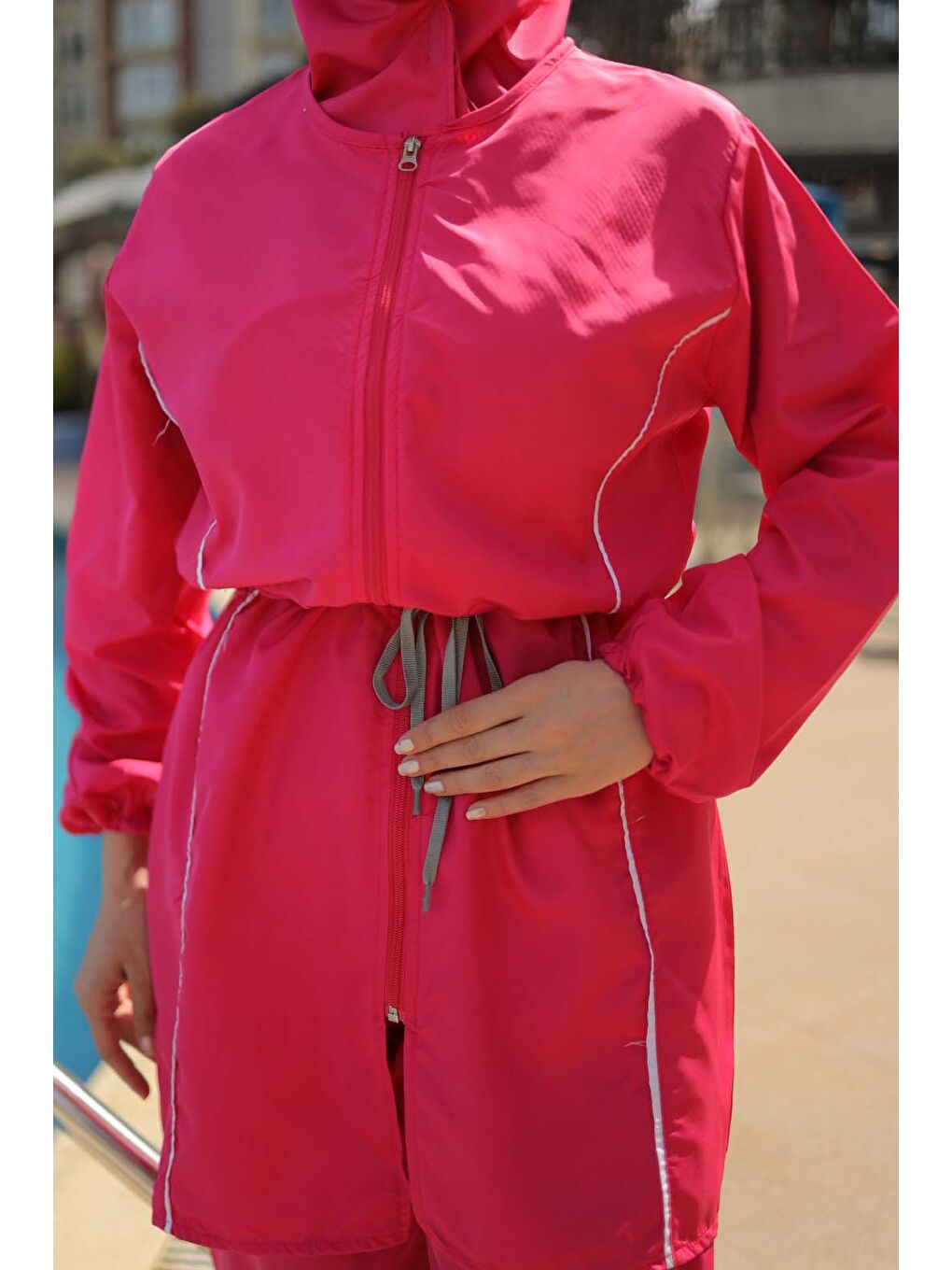 Fuşya Tesettür Mayo Takımı Fusya - 27096-5