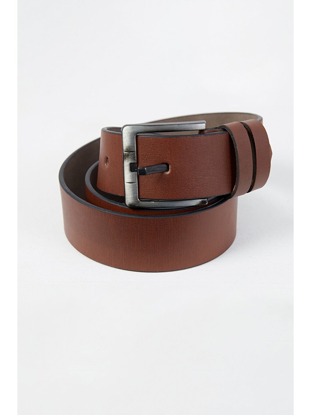 Kahverengi Spor Suni Deri Kemer