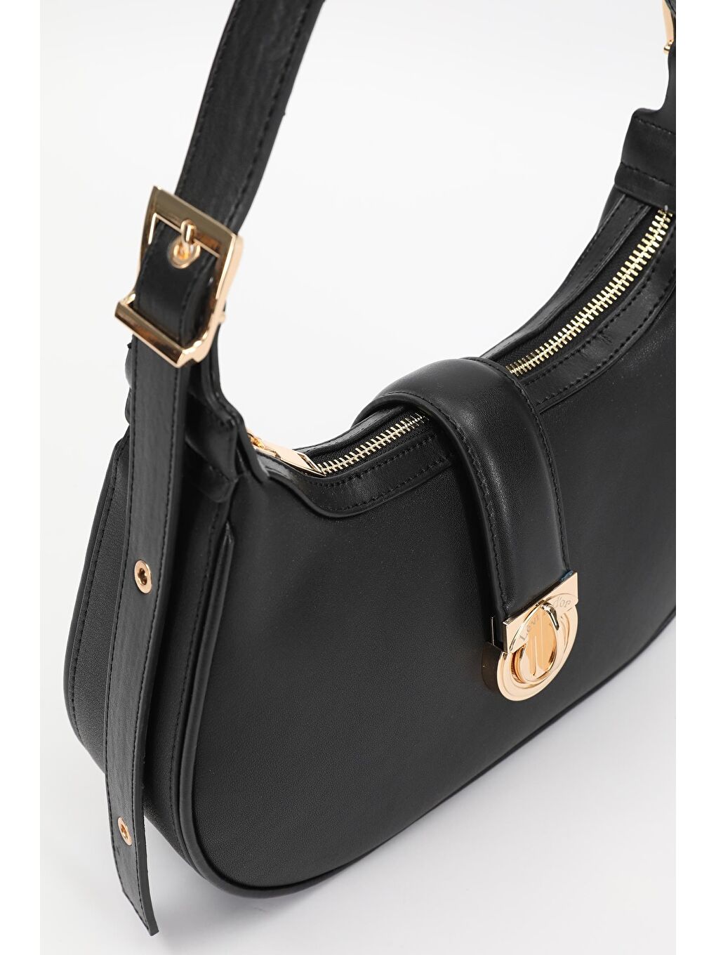 Siyah Kadın El ve Omuz Moon Çanta 930212-3