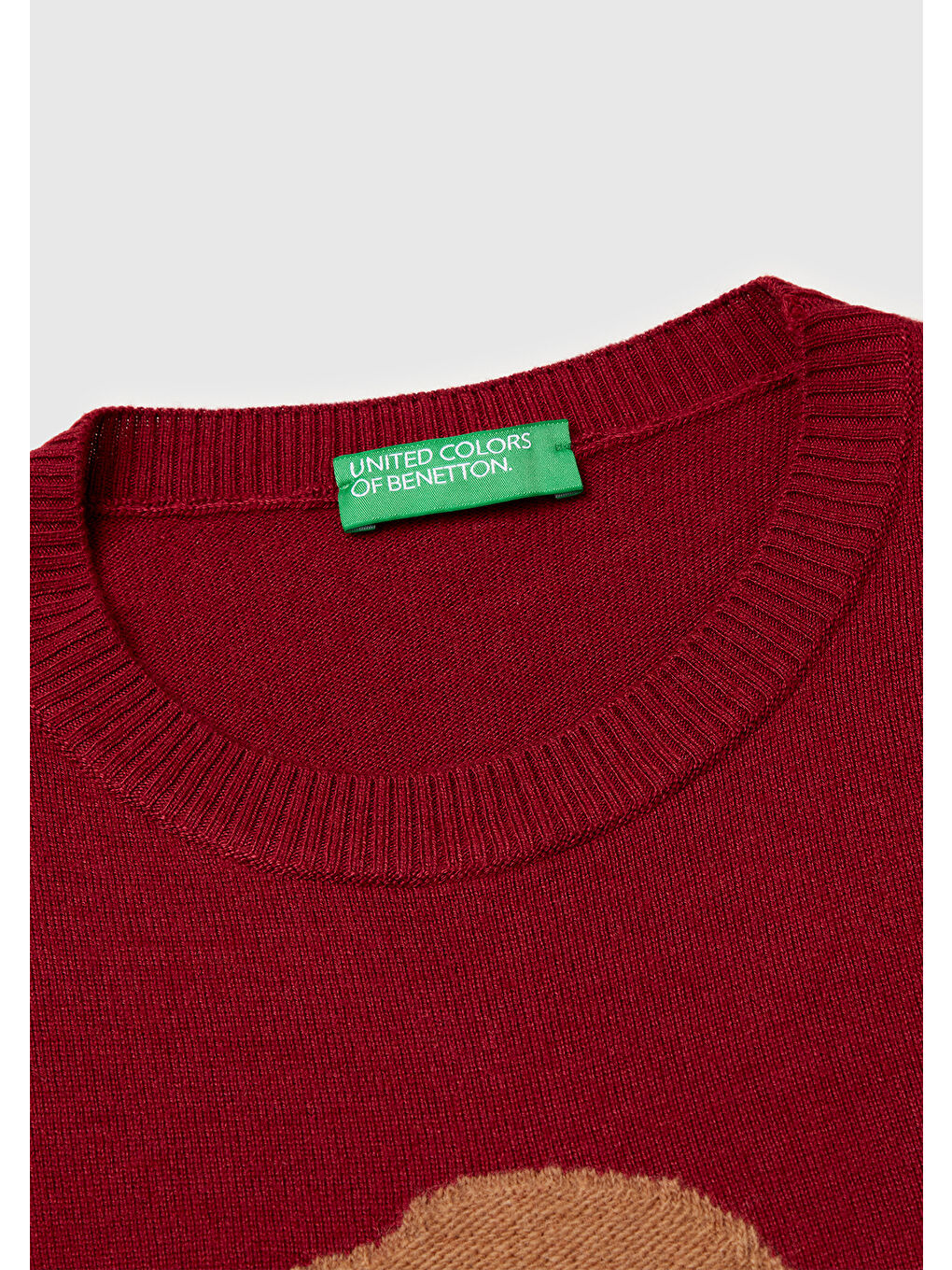 Kadın Bordo Viskoz Karışımlı Çiçek Desenli Kazak-5