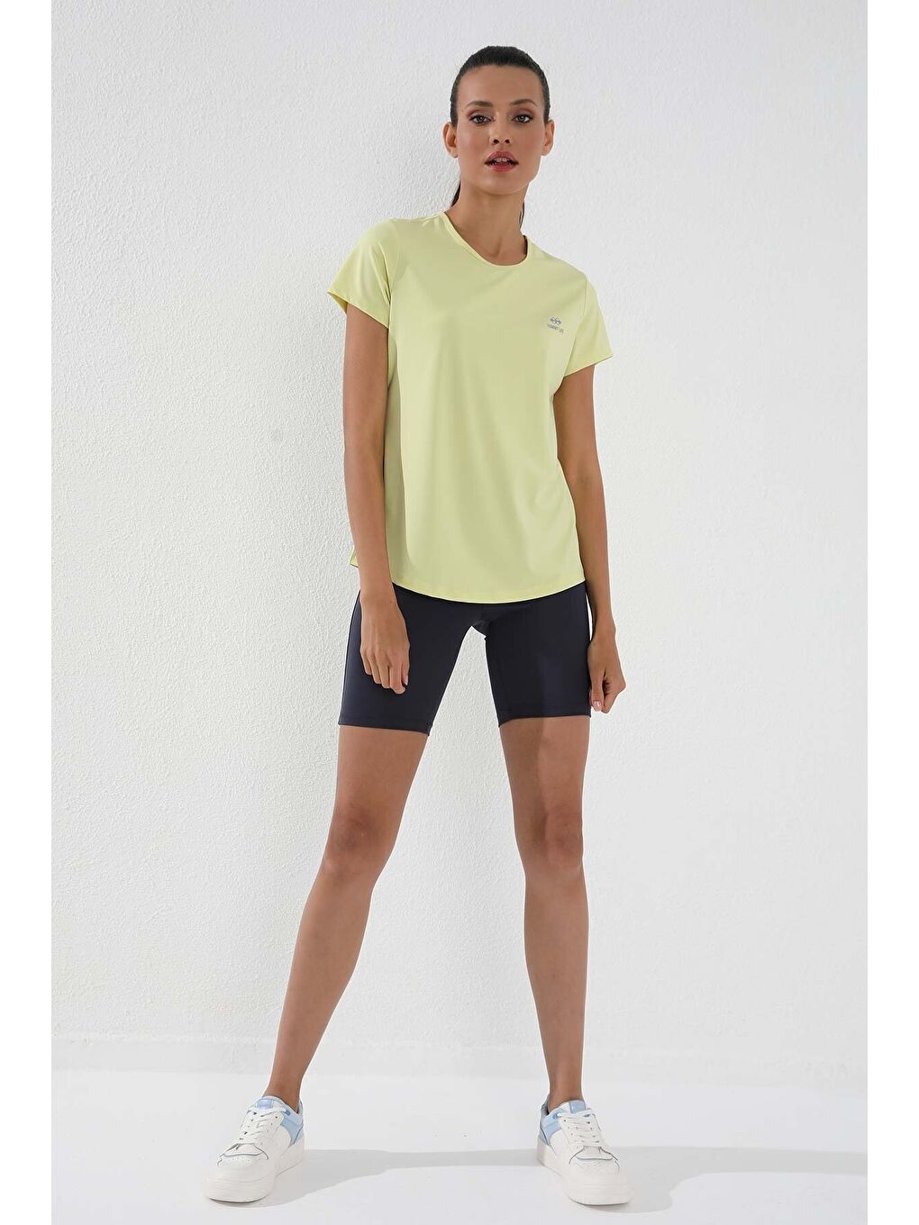 Mor Standart Kalıp O Yaka 2li Paket Gül Kurusu-Limon Kadın T-Shirt - 97144-2