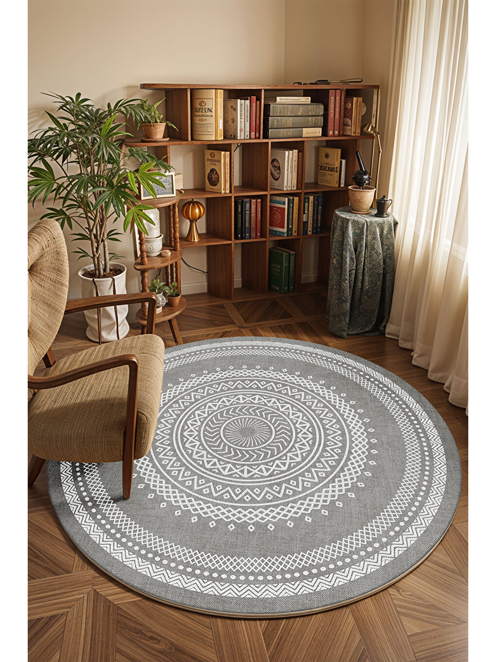 Gri Dekoratif Soft Modern Kaymaz Yıkanabilir Salon Halısı Mutfak Halısı Koridor Halısı Yolluk-4