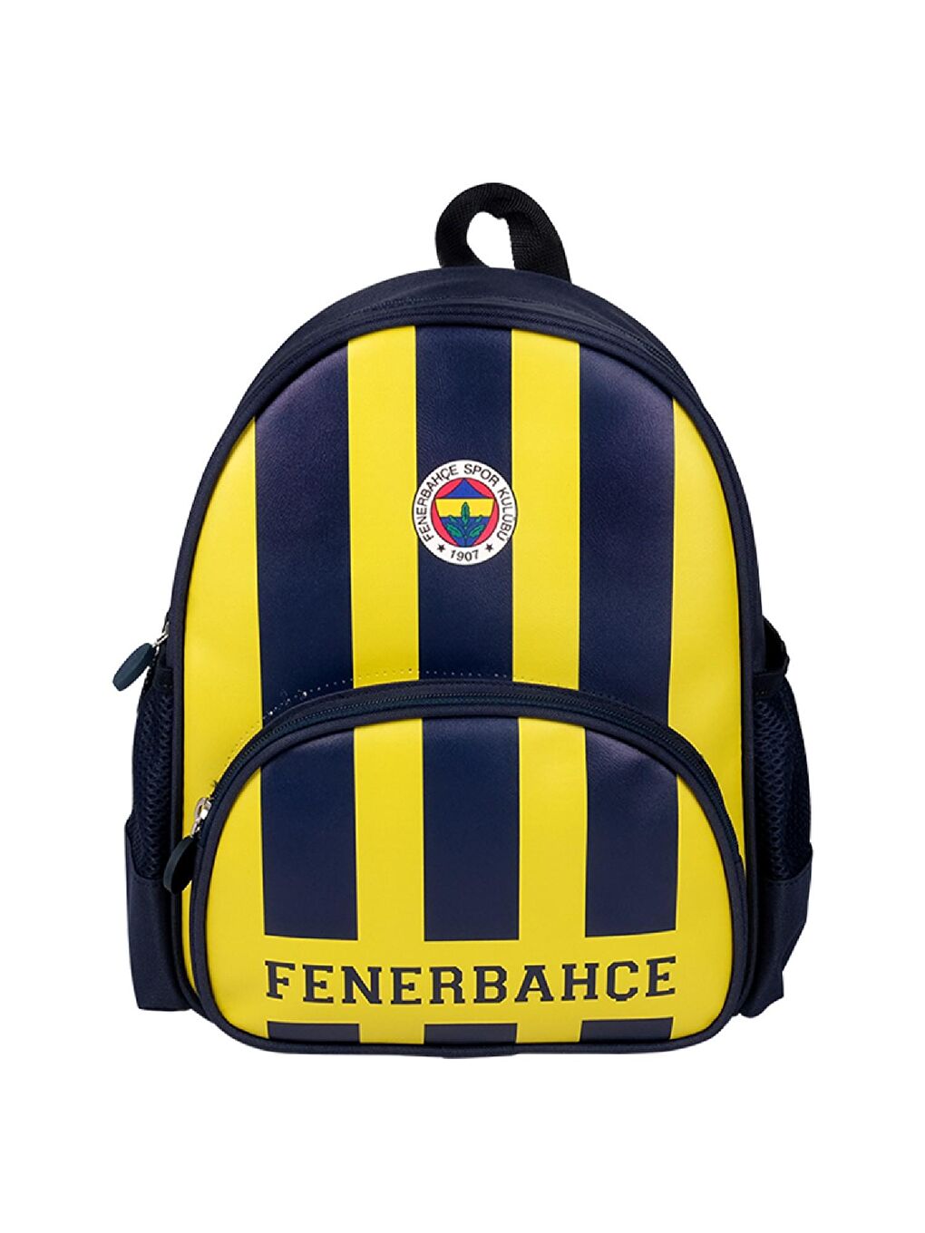 Fenerbahçe Sarı/Lacivert 2 Bölmeli Çubuklu Suni Deri Anaokulu Çantası (24784)