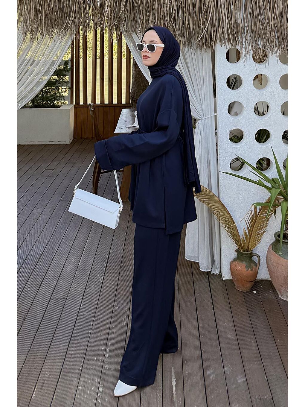 İkili Tesettür Takım Lacivert-1