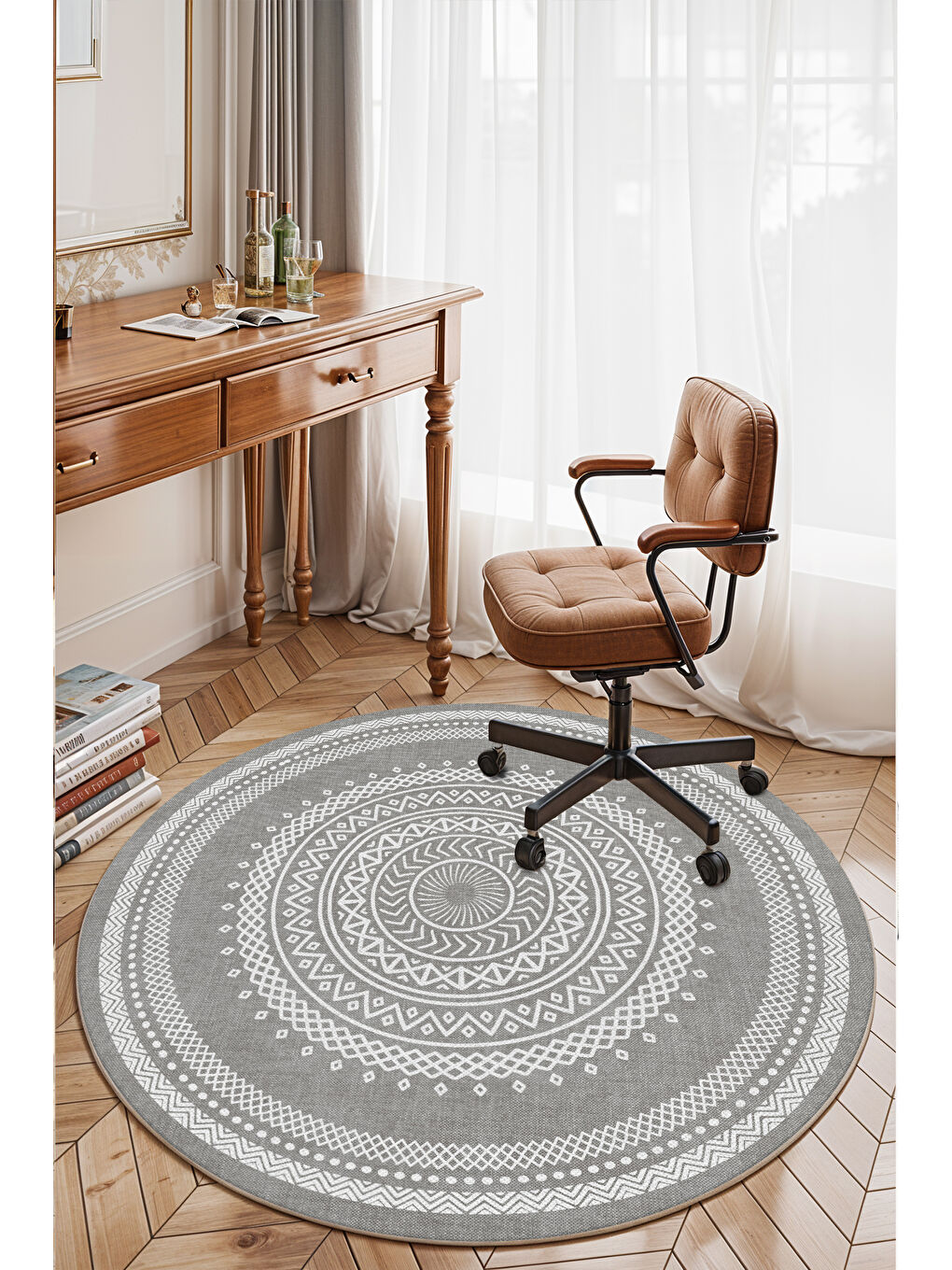 Gri Dekoratif Soft Modern Kaymaz Yıkanabilir Salon Halısı Mutfak Halısı Koridor Halısı Yolluk-3