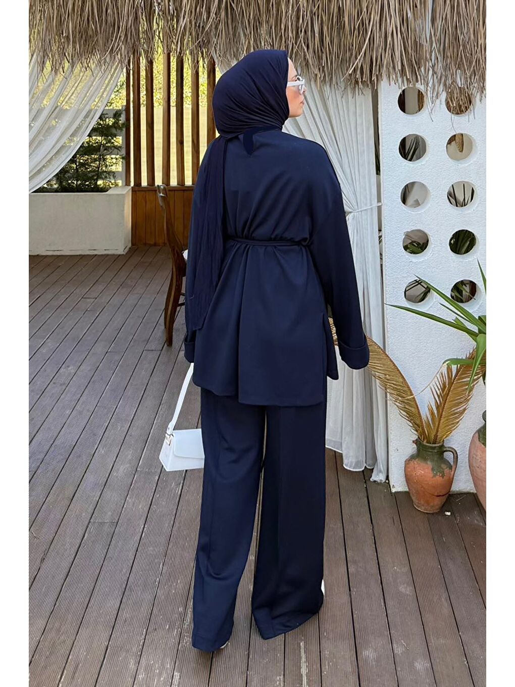 İkili Tesettür Takım Lacivert-3