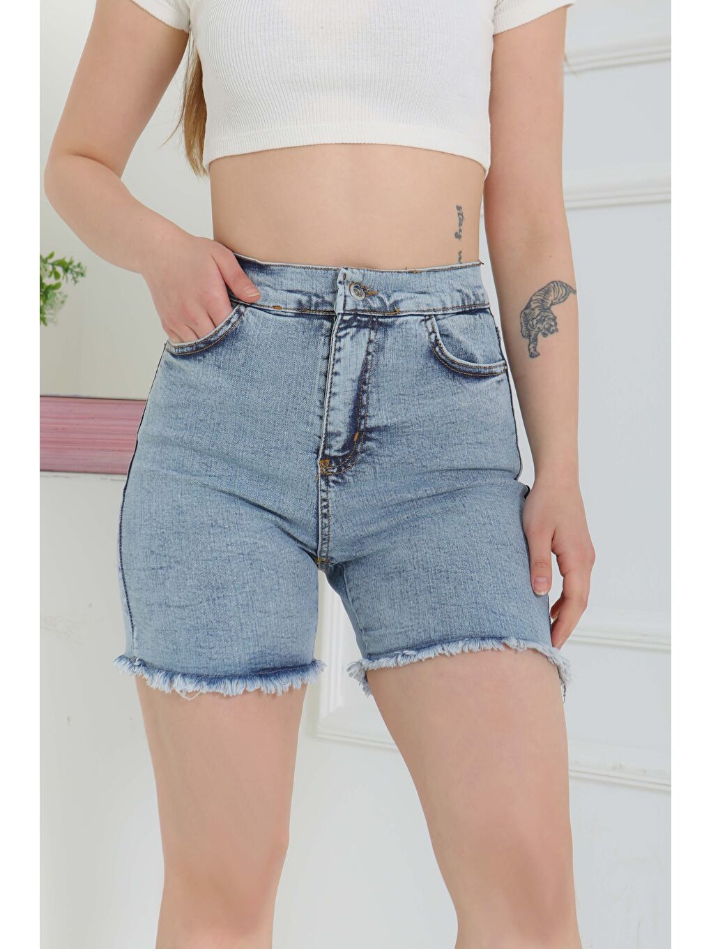 Denim Şort Acik Mavi - 27100-2