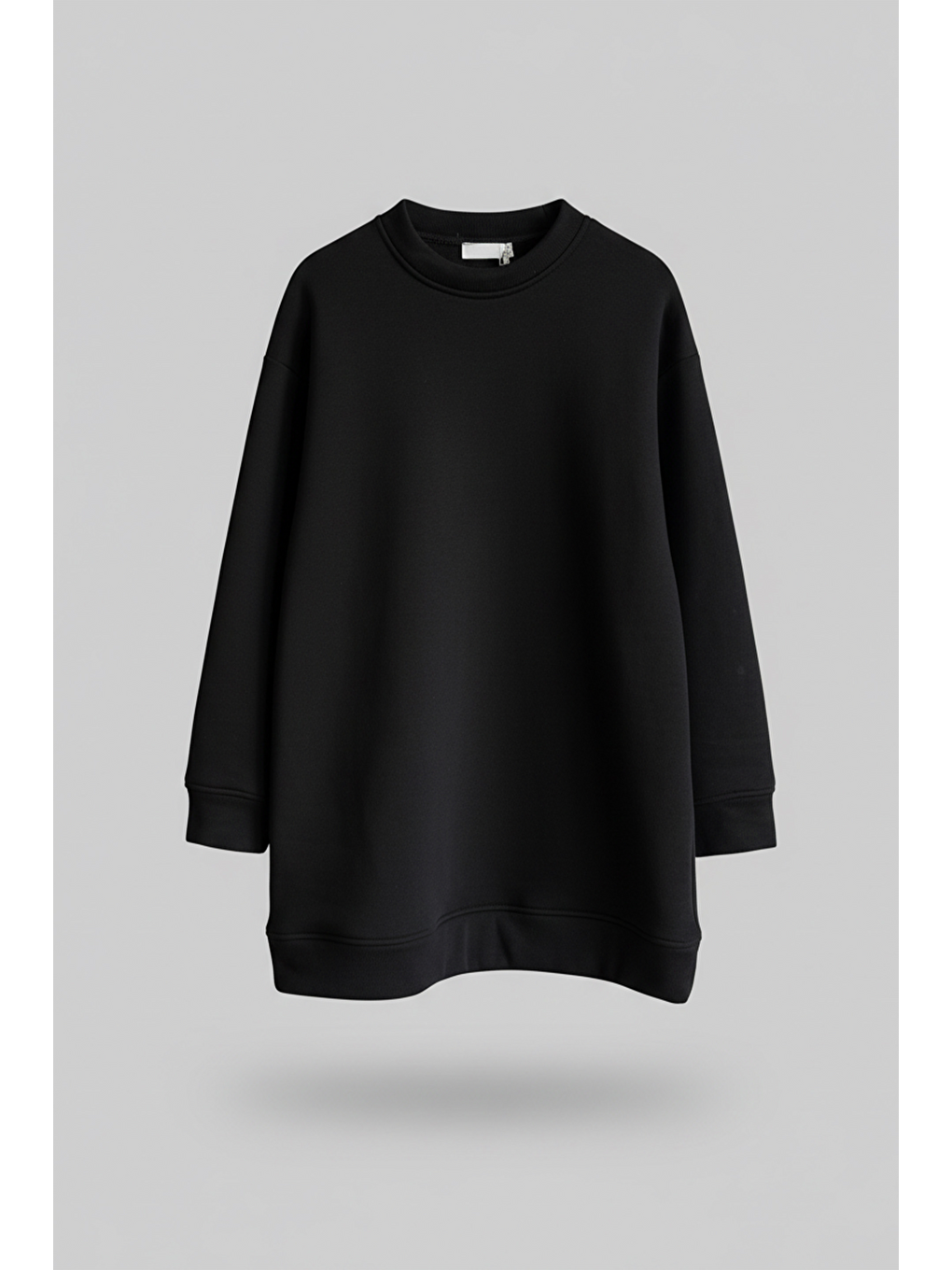 Siyah-Bisiklet Yaka Sweatshirt-3