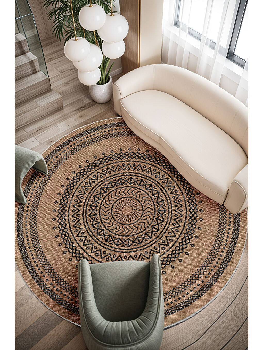 Kahverengi Dekoratif Soft Modern Kaymaz Yıkanabilir Salon Halısı Mutfak Halısı Koridor Halısı Yolluk-1