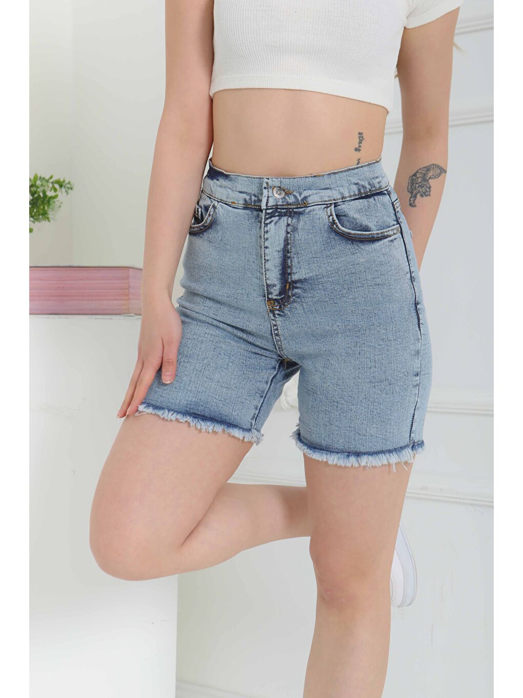 Denim Şort Acik Mavi - 27100-3