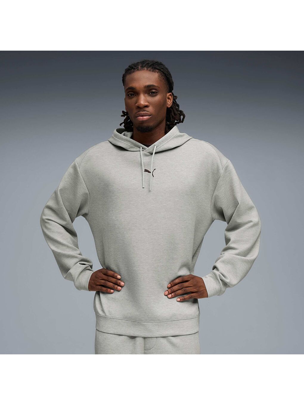 Gri CLOUDSPUN Erkek Kapüşonlu SWEATSHIRT-4