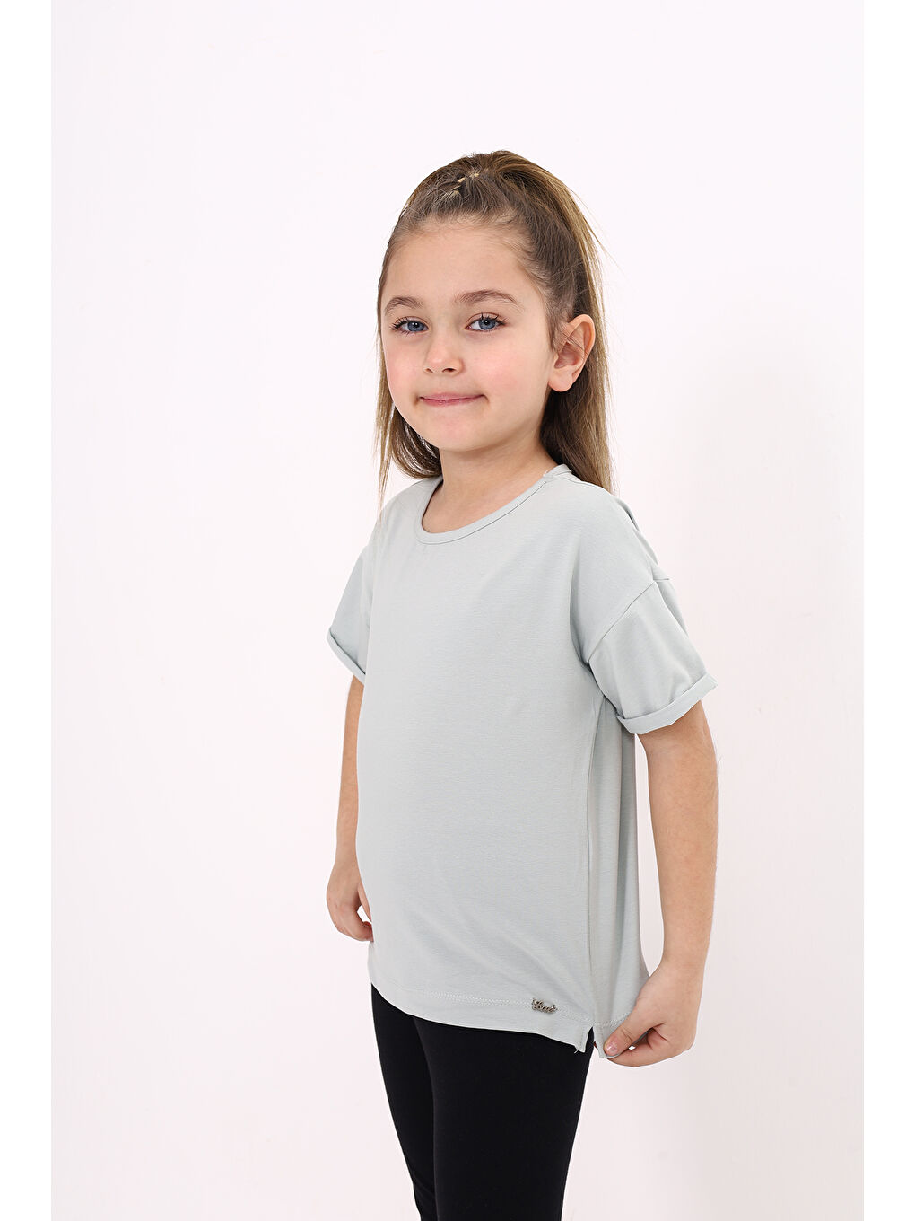 Yeşil Kız Çocuk Tişört-1