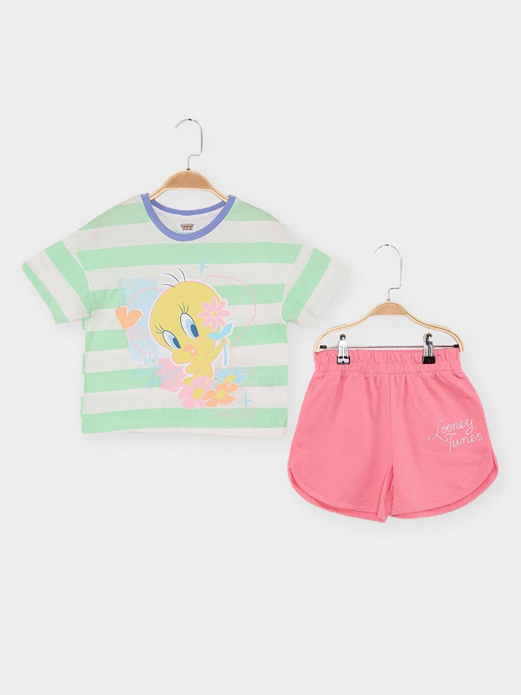 Ekru Looney Tunes Lisanslı Kız Çocuk 2'li Takım 21902