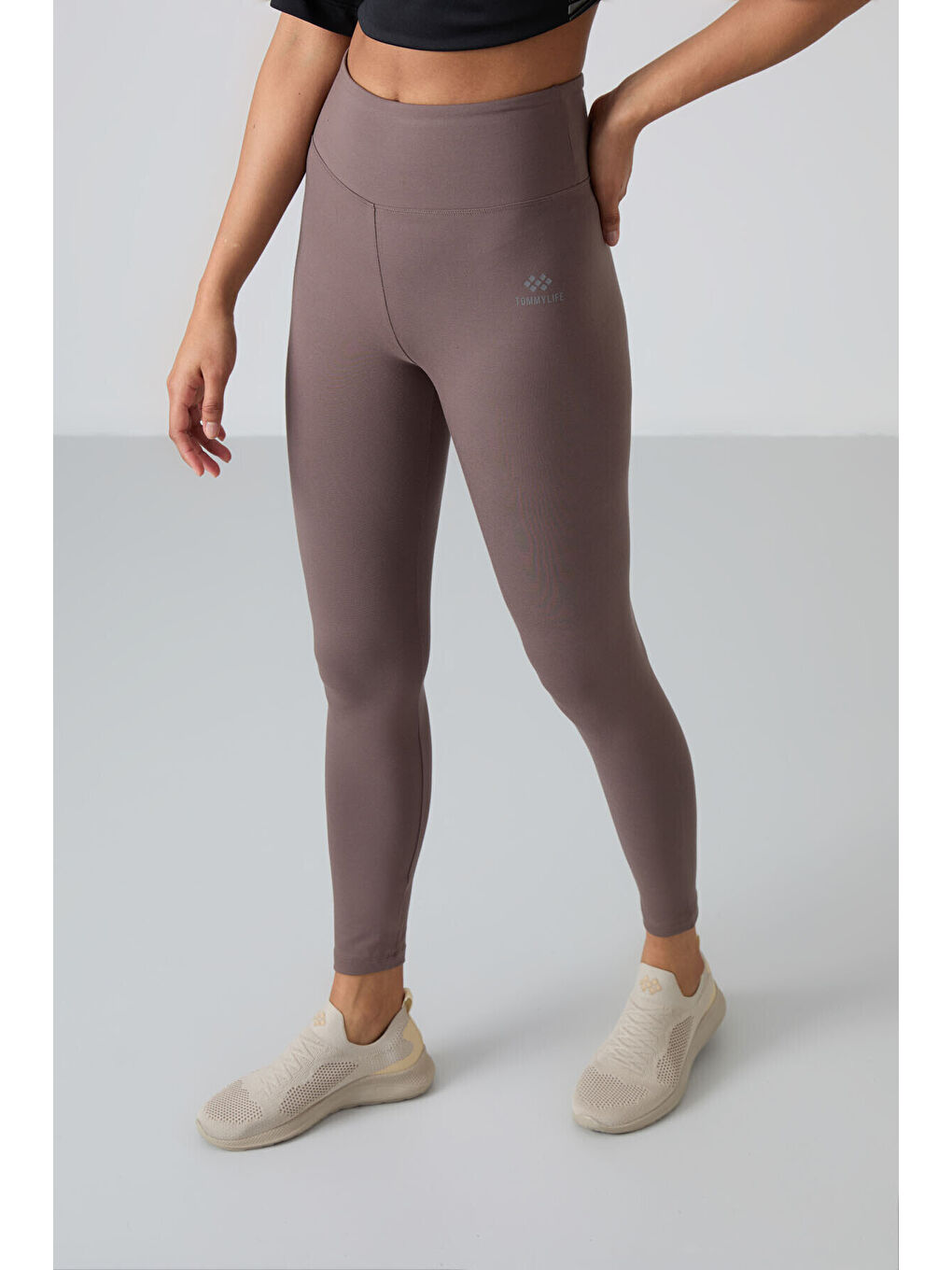 Slim Fit 2li Paket Kahverengi-Koyu Bej Kadın Kapri Tayt - 94011-3