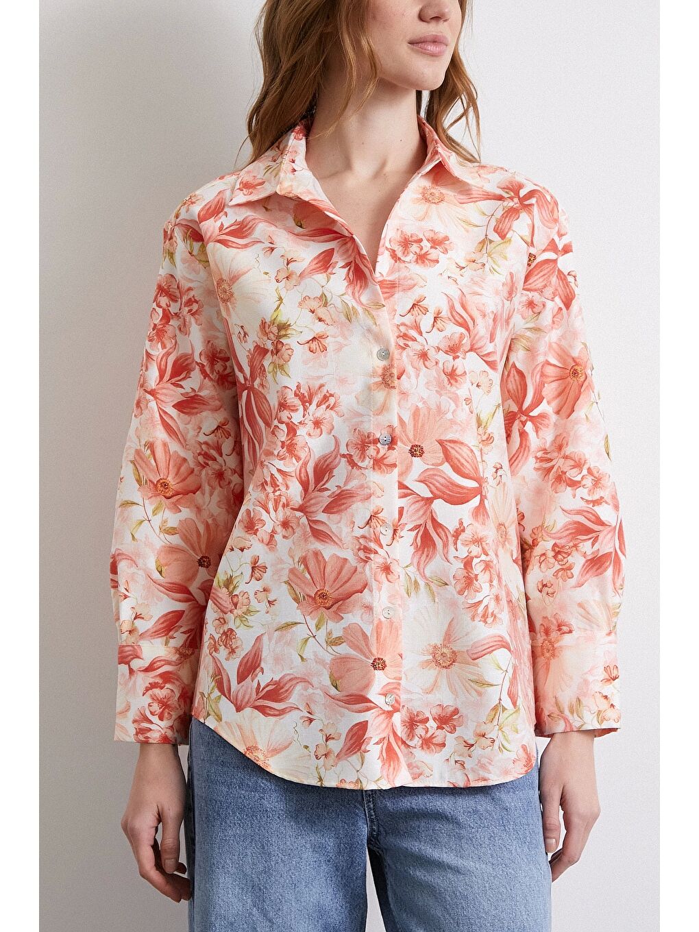 Rüya Desenli Gömlek Pembe-3