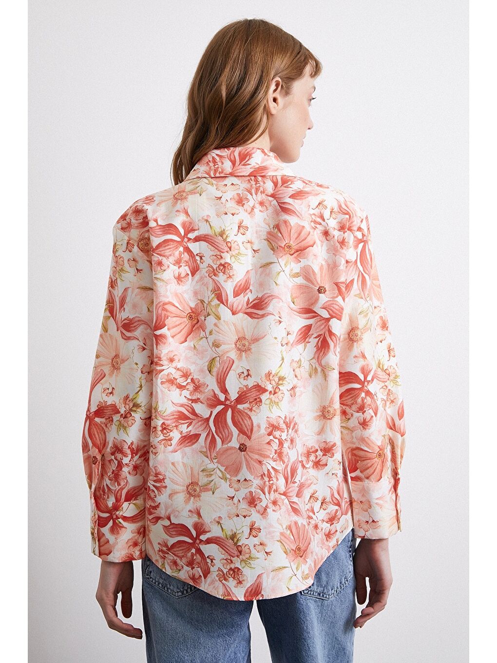 Rüya Desenli Gömlek Pembe-4